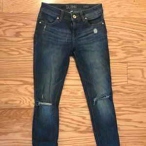 DL1961 “Emma” Mid-rise Dark Wash Denim